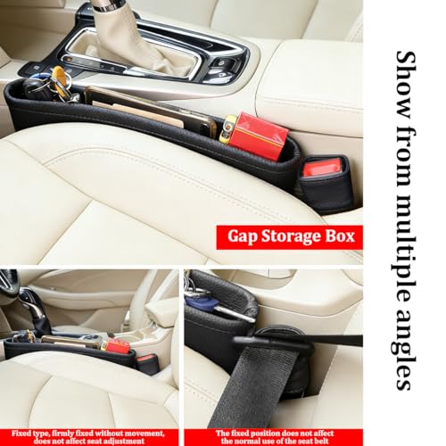 2PCS Car Seat Gap Filler Organizer (Black)