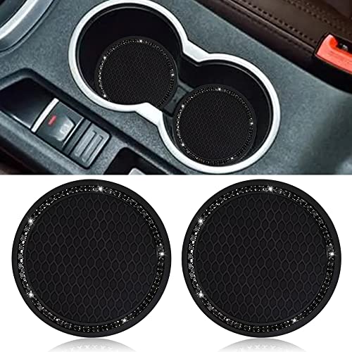 2 Pack Car Cup Holder Coaster (Black)