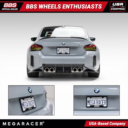 Authentic BBS Matte Black License Plate Frame (BBS Black / 1 Piece)