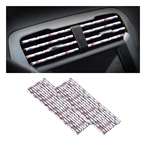 20PCS Waterproof Bendable Car Air Vent Trim Strips (Flag)