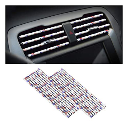 20PCS Waterproof Bendable Car Air Vent Trim Strips (Flag)