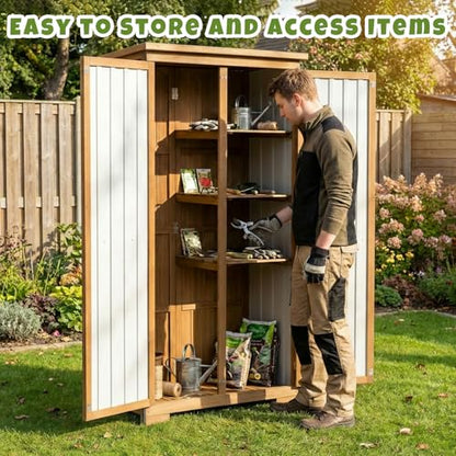 Outdoor Storage Cabinet (Brown / 32"x16"x66")