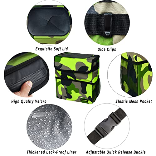 Cute Car Trash Can with Lid (Green Camo / 2 Gallons)