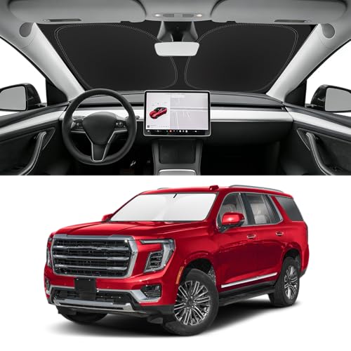 Custom Fit Windshield Sun Shade for GMC Yukon (for 2021-2026 GMC Yukon/Yukon XL)