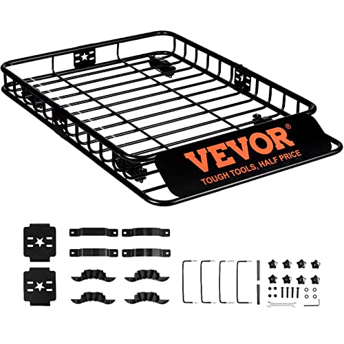 Roof Rack Cargo Basket (Red / 46x36in)