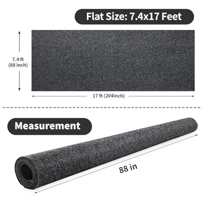 Garage Floor Mat 8.8 x22 Ft (Grey / 8'10''x22')