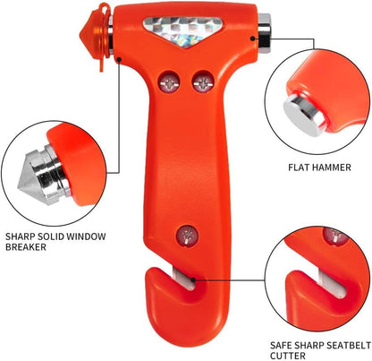 Car Window Breaker Seatbelt Cutter and Emergency Glass Breaker (Red (1 Pack))