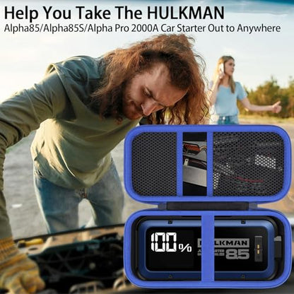Hard Case for HULKMAN Alpha85 Jump Starter (Black+Blue / for Alpha85/85S/Pro)