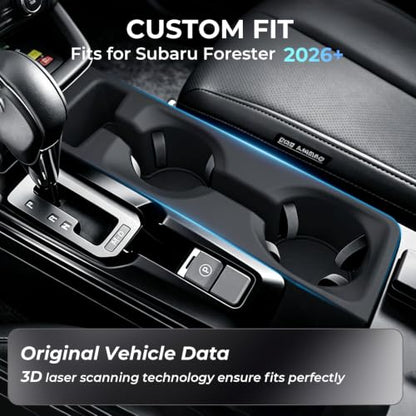Center Console Cup Holder Inserts for Subaru Forester 2026+ (Fit for 2026+ Forester)