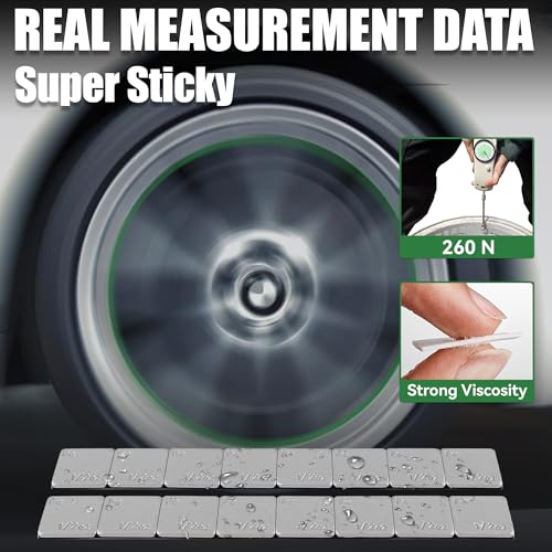 0.5 Oz Stick on Wheel Weights（144pcs (0.5oz-144PCS / Gray)