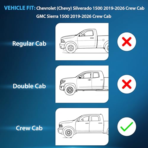 in Channel Rain Guards for Silverado (Chevy Silverado 1500 Crew Cab 2019-2026)