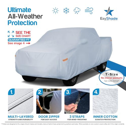 Truck Cover Waterproof All Weather. See Truck Size (Reflective / T3 - see Vehicle Size Chart)
