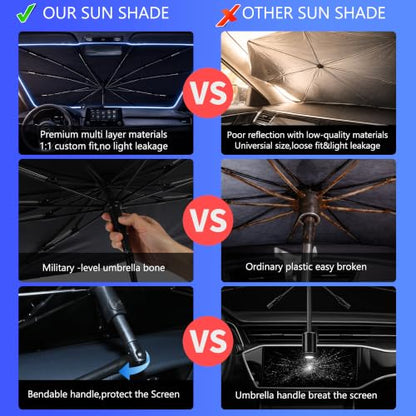 Car Windshield Sun Shade Umbrella for Jeep Compass 2017 (For Jeep Compass 2017-2025)