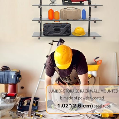 Lumber Rack Wall Mount (A– 6 Pack, 9 Level)