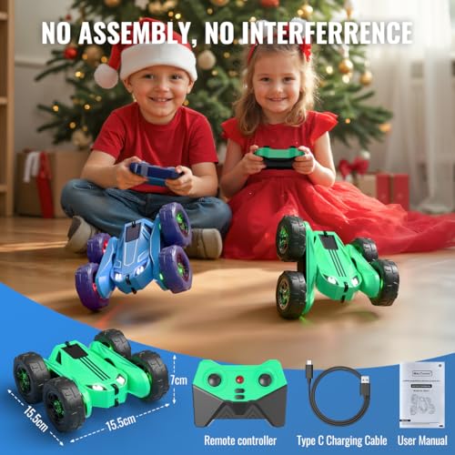 Fast Direct Charging Remote Control Car with LED (Green)