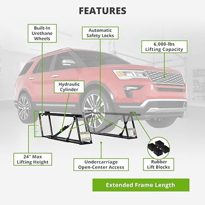 QuickJack 6000TLX Portable Car Lift with 6 (6,000 lbs.)