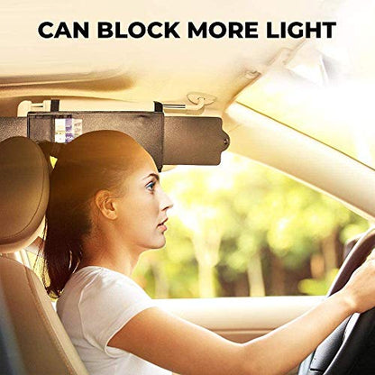 Car Sun Visor Sunshade Extender (Black / 2 Pack)