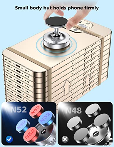 2 Pack Magnetic Phone Holder for Car (Sliver)