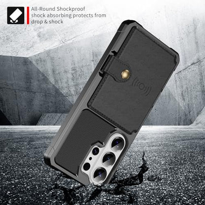 For Samsung Galaxy S26 Ultra Card Holder Case (Black / Galaxy S26 Ultra)