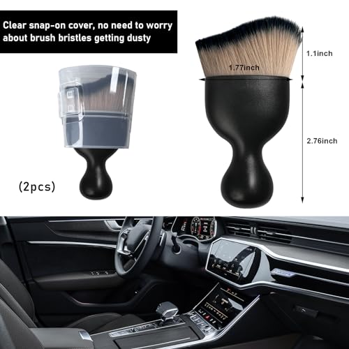 2 PCS Car Detailing Brush (Brown/Black / 2 PCS)