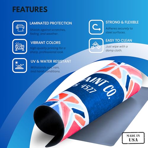 2-Pack, (12x18 in) Custom Laminated Car Magnets for Business Advertising (12 in x 18 in)