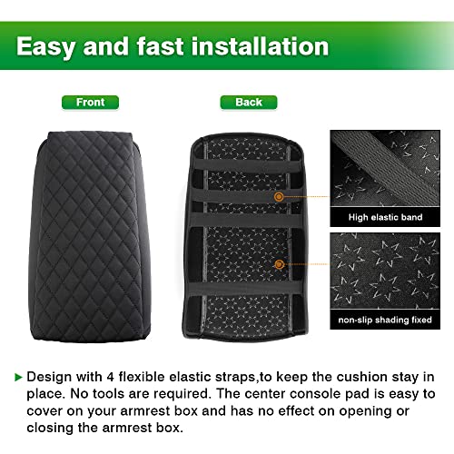 Custom for Center Console Cover Kia Sportage 2023 2024 2025 2026 Armrest Cover Center Console Cushion Pad PU Leather Armrest Seat Box Cover Protector Sportage Accessories Anti (Size for Kia Sportage 2023-2026)