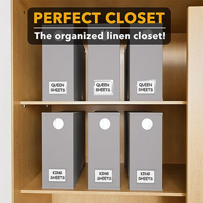 6 Pack Bed Sheet Organizers and Storage (6 pcs / Gray)