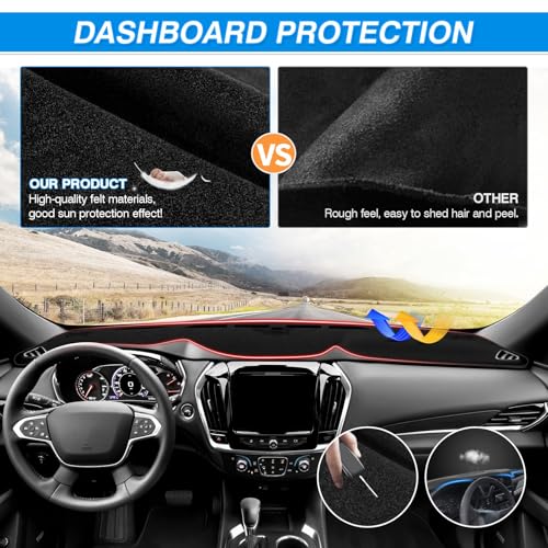 Dash Cover for Chevy Traverse 2018 2019 2020 2021 2022 2023 (59.06*21.26(Chevy Traverse 18-23))