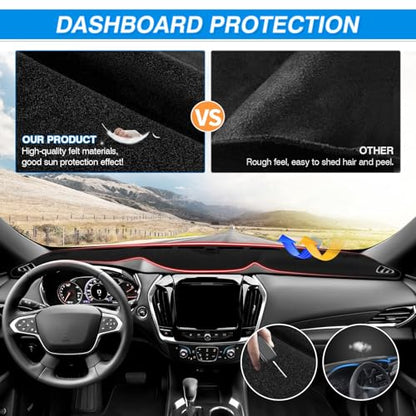 Dash Cover for Chevy Traverse 2018 2019 2020 2021 2022 2023 (59.06*21.26(Chevy Traverse 18-23))