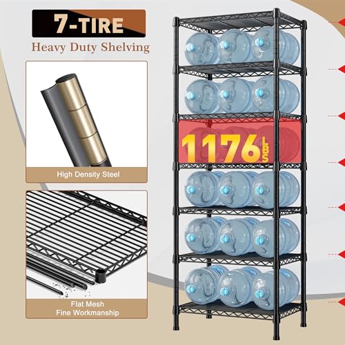 7 Tier Metal Shelving Unit (7 Tier-18"D x 18"W x 71"H)