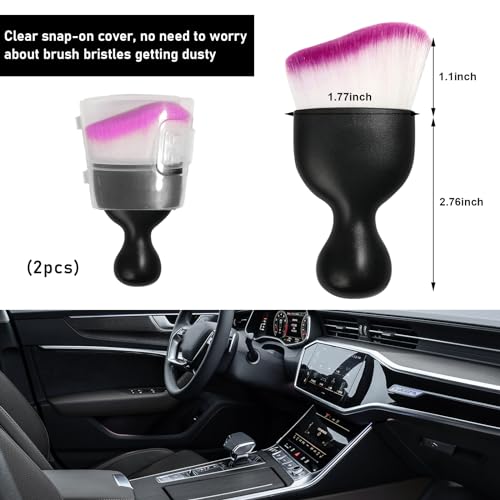 2 PCS Car Detailing Brush (Purple / 2 PCS)