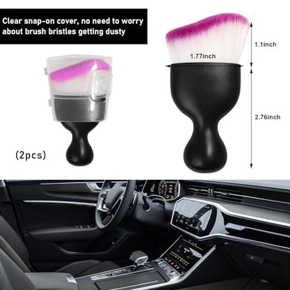 2 PCS Car Detailing Brush (Purple / 2 PCS)