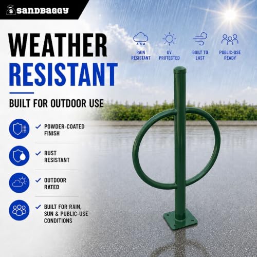 Post and Ring Bike Rack (Green)