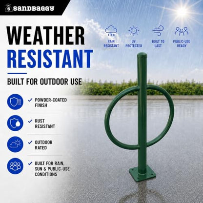 Post and Ring Bike Rack (Green)