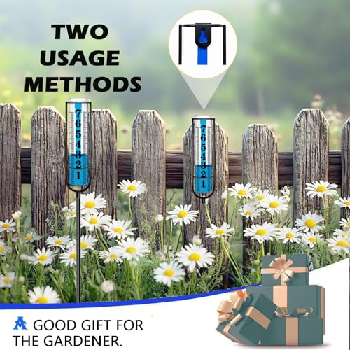 Rain Gauge Outdoor (Large rain gauge with 2 tubes)