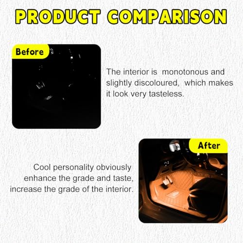 Car LED Strip Light (Orange-Yellow / 48 LED, USB Port)