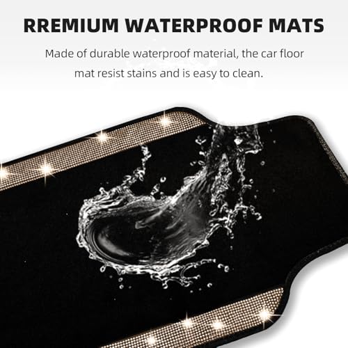 Bling Car Floor Mats Full Set (Champagne Diamond / Car Floor Mats (4 Pieces))