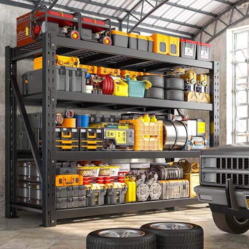 11000LBS Heavy Duty Garage Shelving (24"D x 60"W x 72"H,4-Tier)