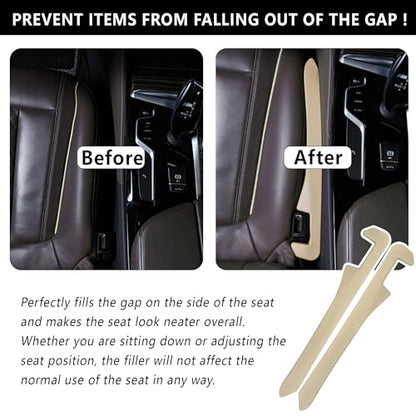 Car Seat Gap Filler 2 Pack (Beige/2pcs)