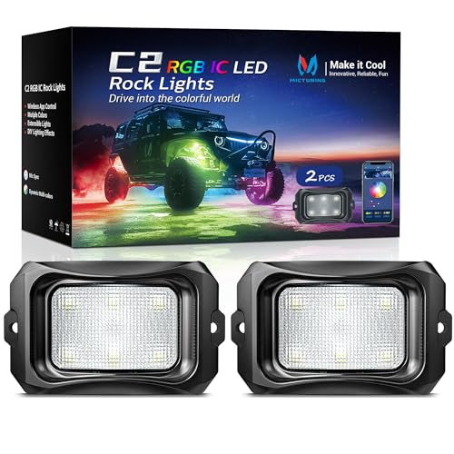 C2 Max RGB+IC Chasing Color Rock Lights (2 Pods Without Controller)
