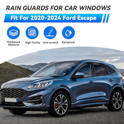 4pcs Window Visors Rain Guards for 2020 (2020-2025 Escape)
