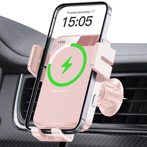 Wireless Car Charger Auto (Pink)