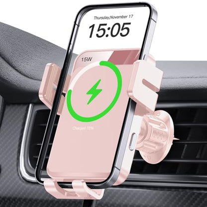 Wireless Car Charger Auto (Pink)