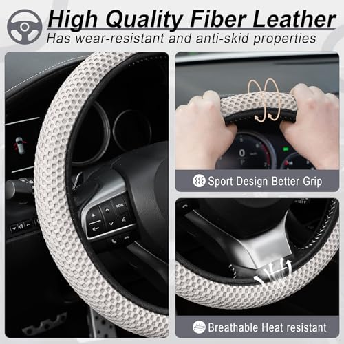 Elastic Stretch Steering Wheel Cover (Grey)