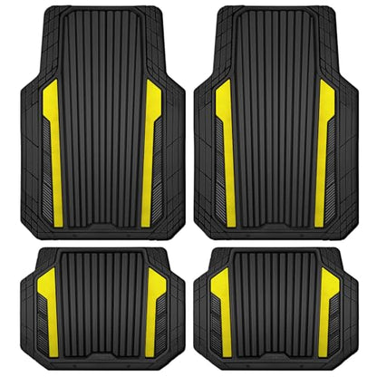 Yellow Car Mats Metallic (Black Yellow)