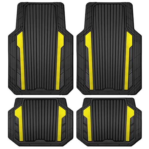 Yellow Car Mats Metallic (Black Yellow)
