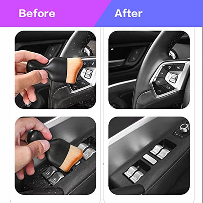 Car Interior Detailing Brush (Black With Cap)