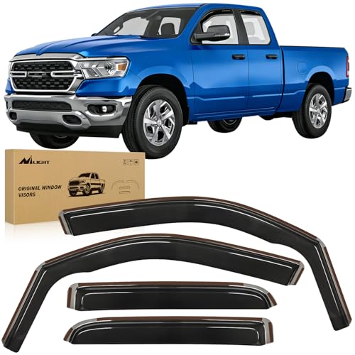 In Channel Window Deflectors for Ram 1500 2019 (Ram 1500 2019-2024 Quad Cab)