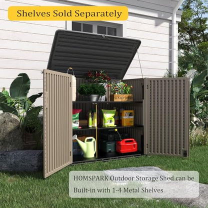 Storage Shed Weather Resistance (coffee / Extra Large-48 cu ft)
