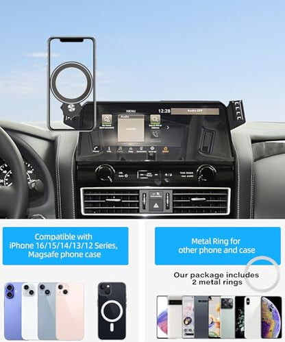 Car Phone Holder for Nissan Armada 2021 (fit for 2021-2024 Nissan Armada(12.3 Inch Screen))
